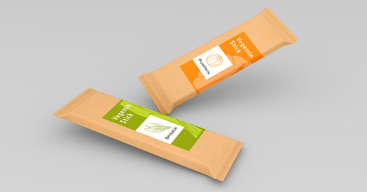 Vegemin Stick Package Label Design